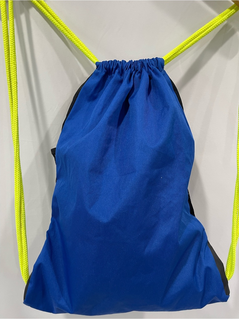 Adidas Neon Yellow & Blue Drawstring Backpack - Picture 4 of 5